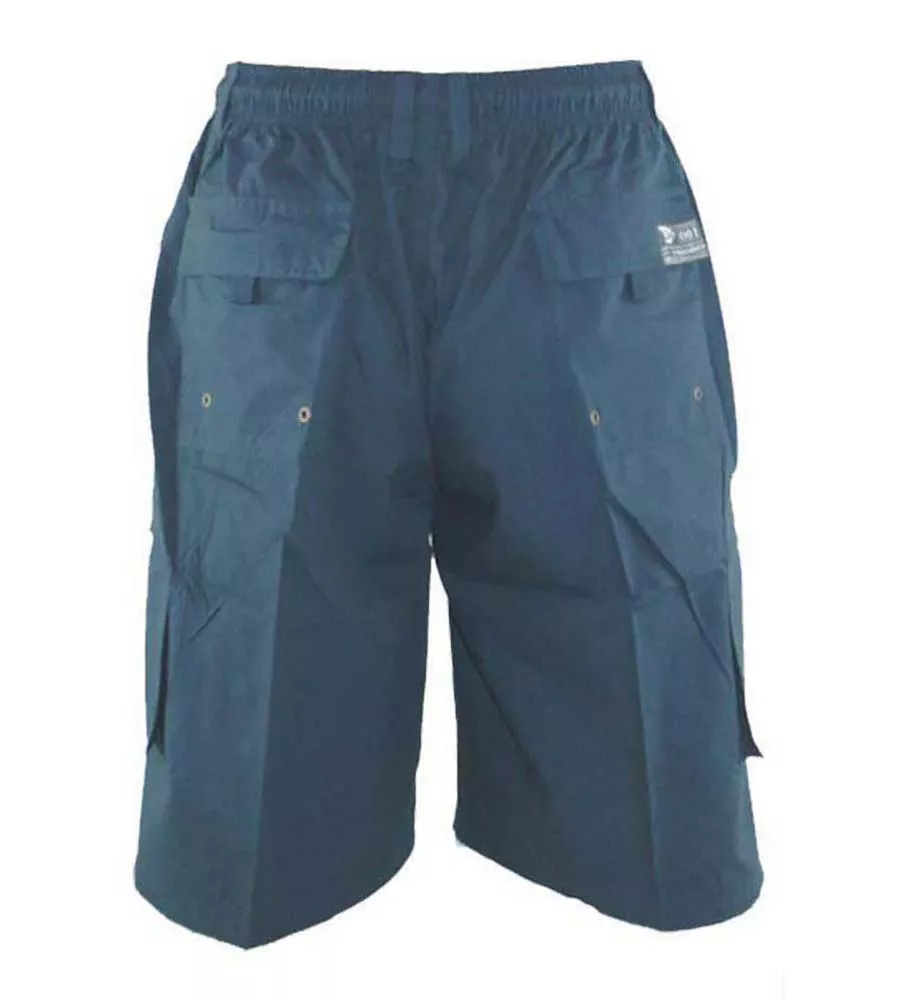 D555 Big Mens Navy Cargo Short With Shaped Leg Pockets (NICK NAVY)