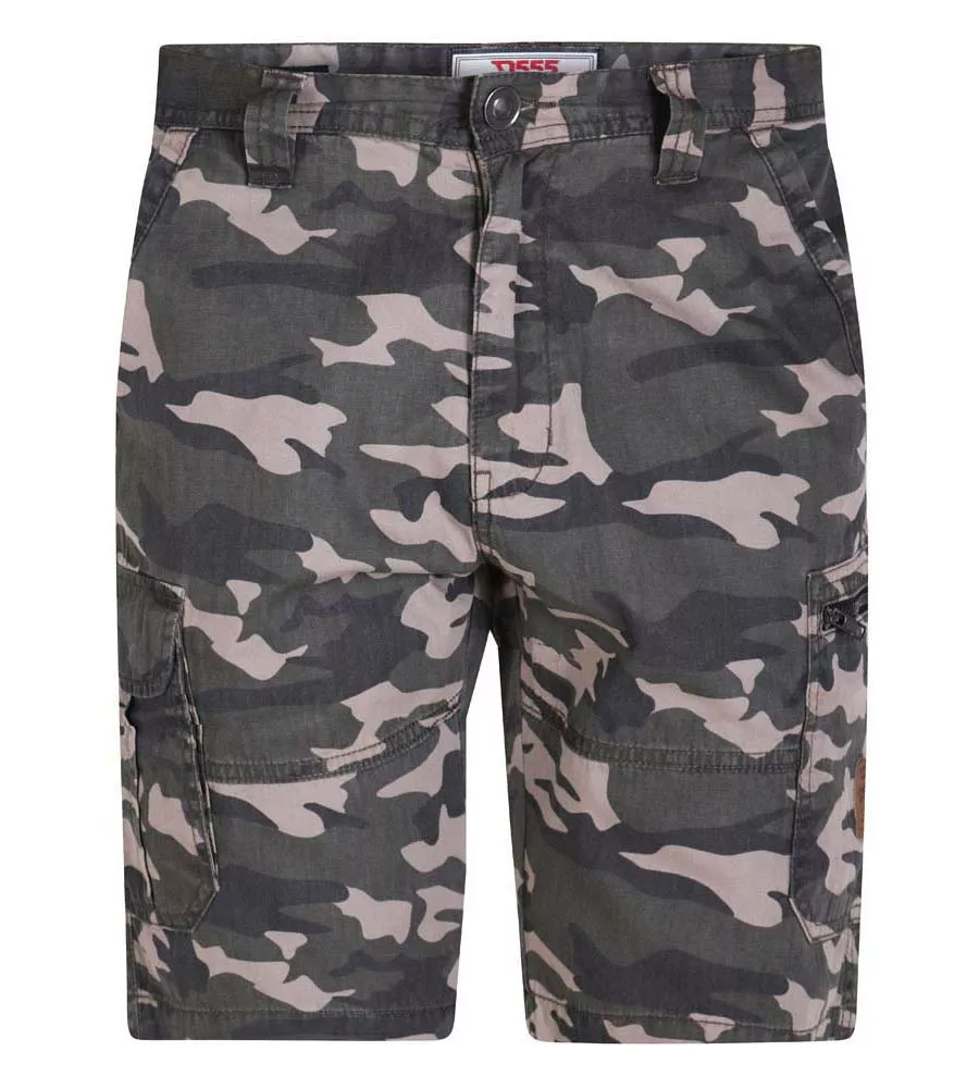 D555 Mens Camouflage Print Cargo Shorts (CHADWICK 1)