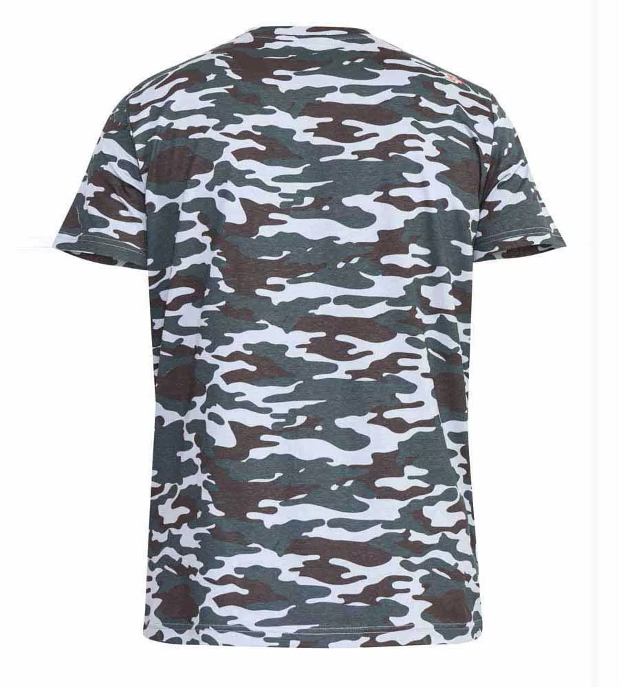 D555 Tall Mens Storm Grey Camouflage Print T-Shirt (GASTON STORM)