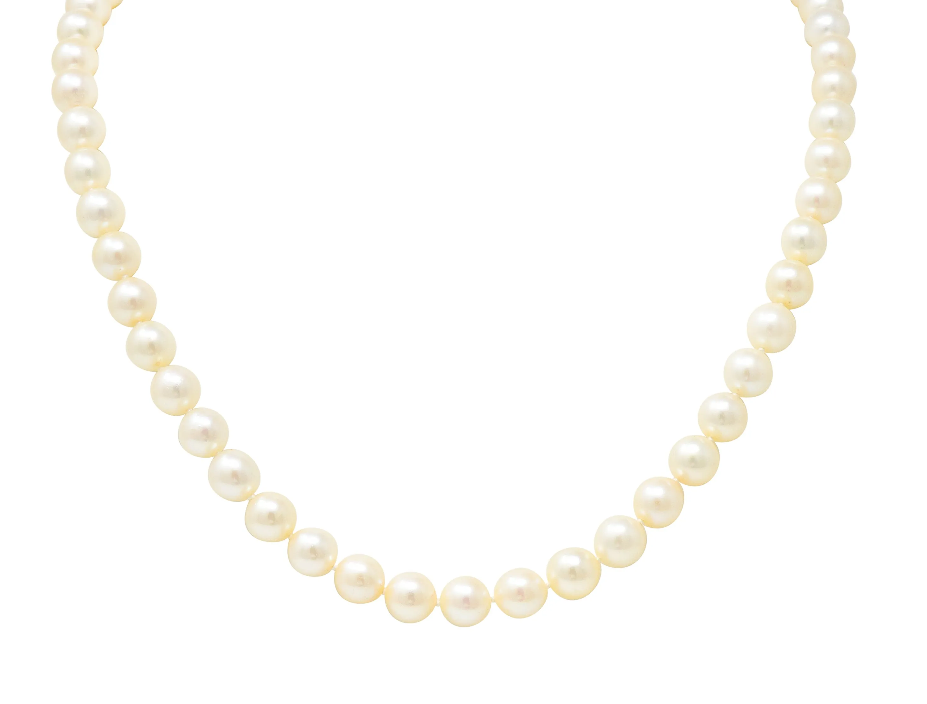 David Webb Cultured Pearl Lapis 18 Karat Gold Strand Necklace Circa 1960