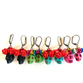 Day of the Dead Earrings - Short Style