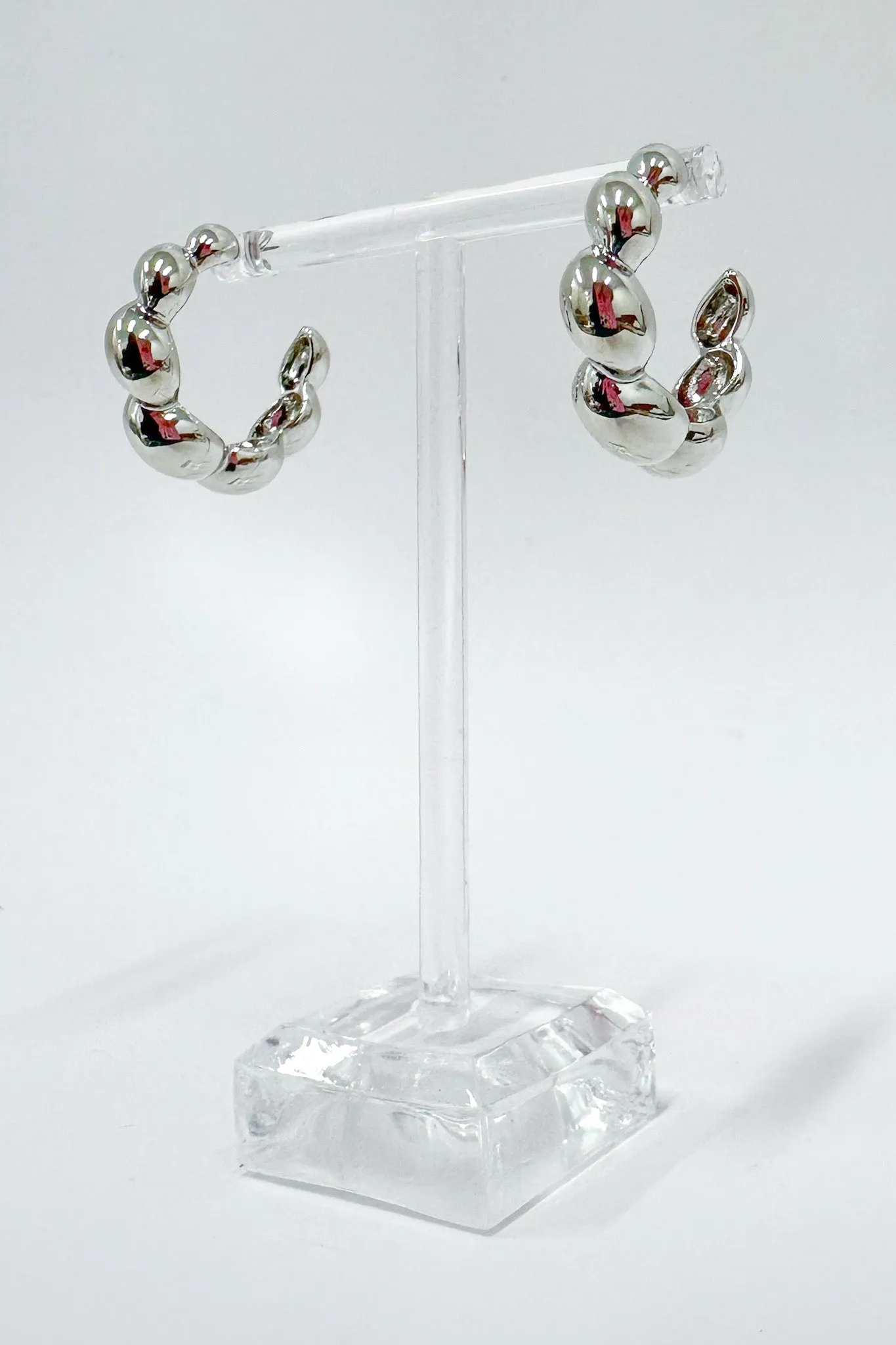 Definitely Iconic Twist Bubble Hoop Earrings