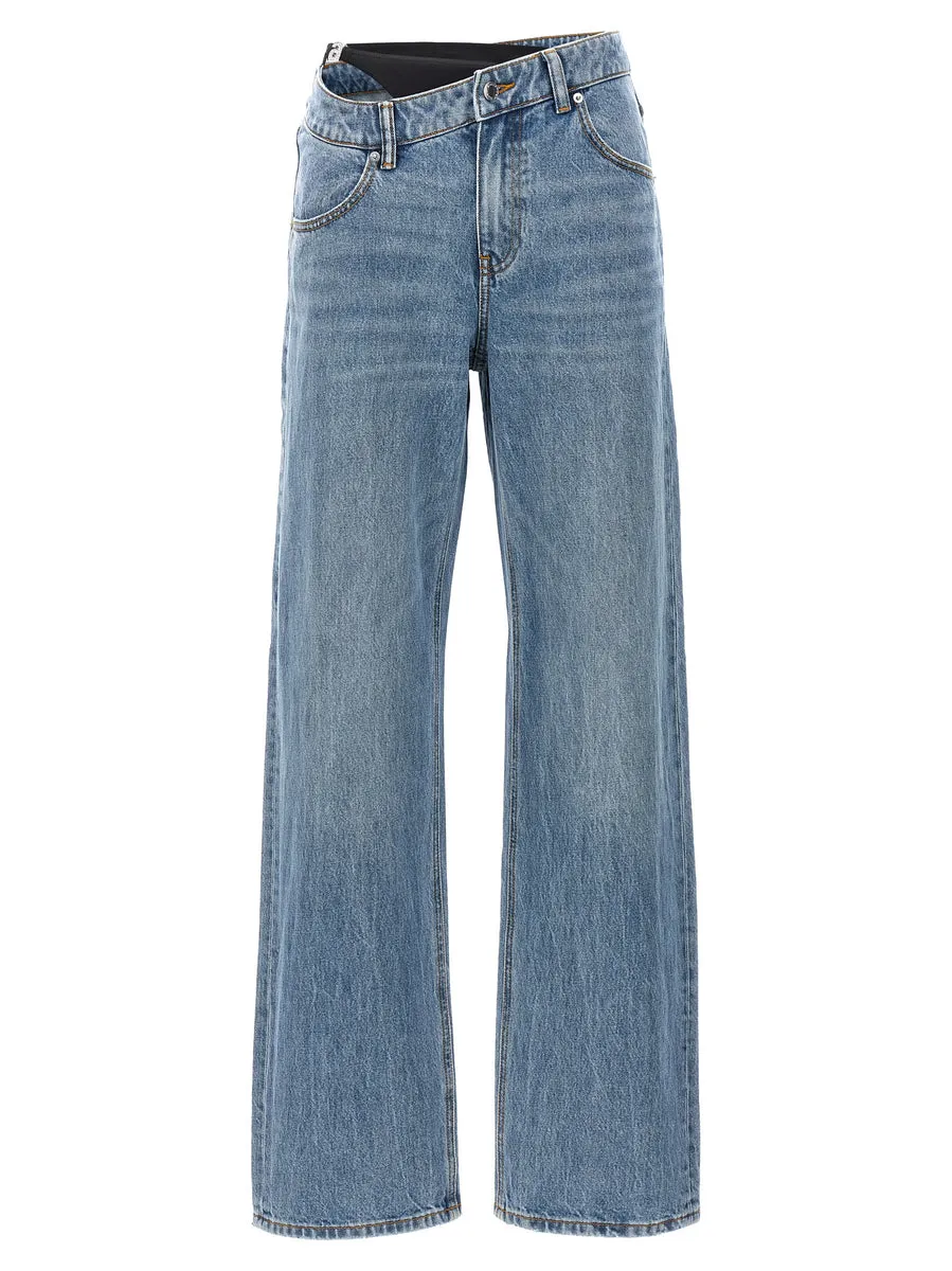 Denim X Alexander Wang    Denim X Alexander Wang 'Asymmetrical Waistband With Bikini' Jeans