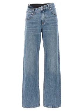 Denim X Alexander Wang    Denim X Alexander Wang 'Asymmetrical Waistband With Bikini' Jeans