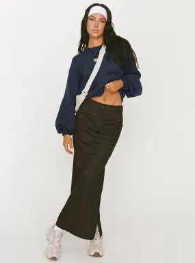 Devine Cargo Maxi Skirt Black