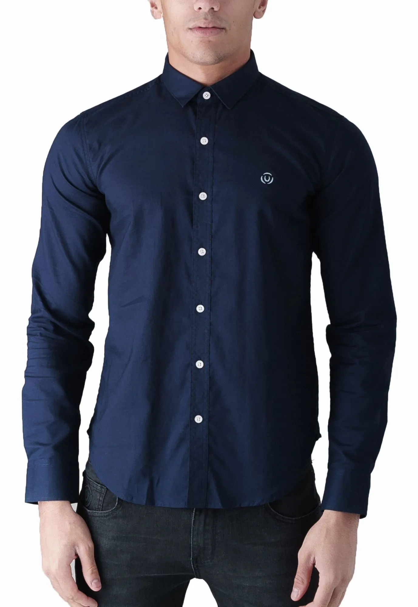 Duck and Cover Birch Long Sleeve Shirt Navy