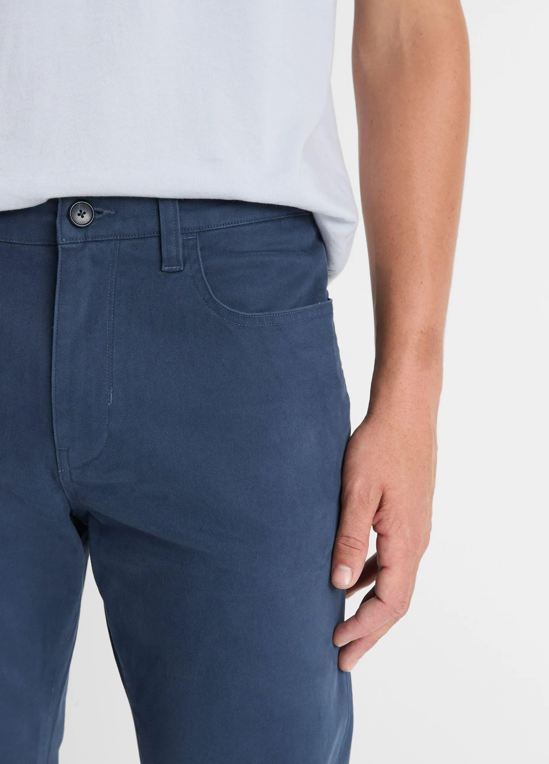 Dylan Slim 5-Pocket Peached Stretch-Cotton Pant