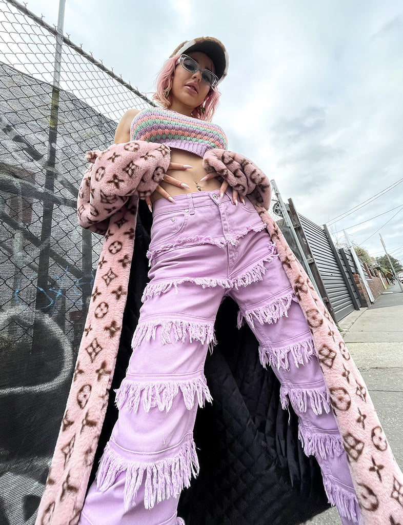 FASHION KILLA FAUX FUR JACKET - PINK  MADE 4 U 