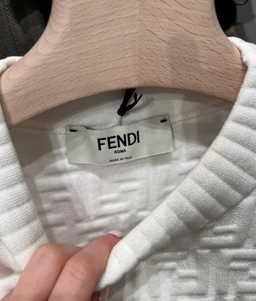 FENDI  |Plain Logo V-neck & Crew neck