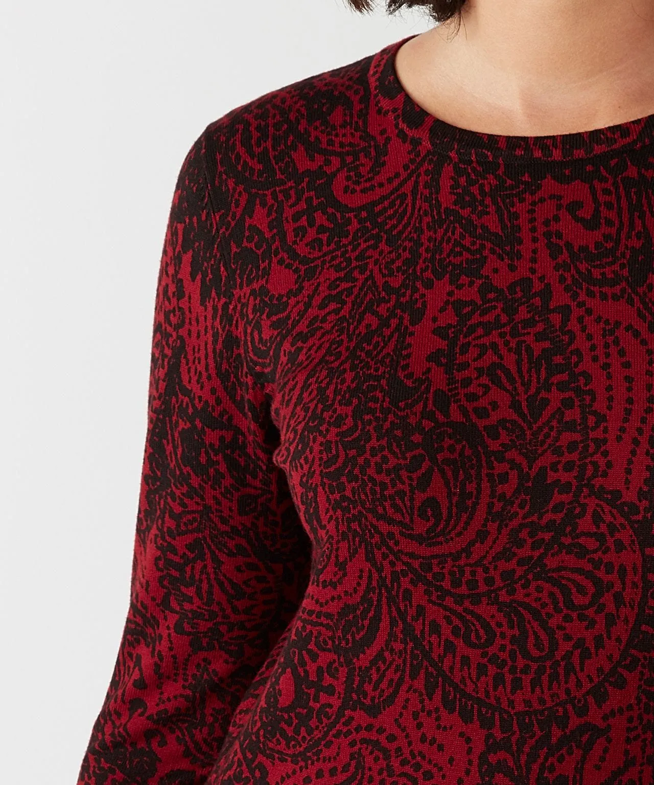 First Avenue Long Sleeved Print Jumper