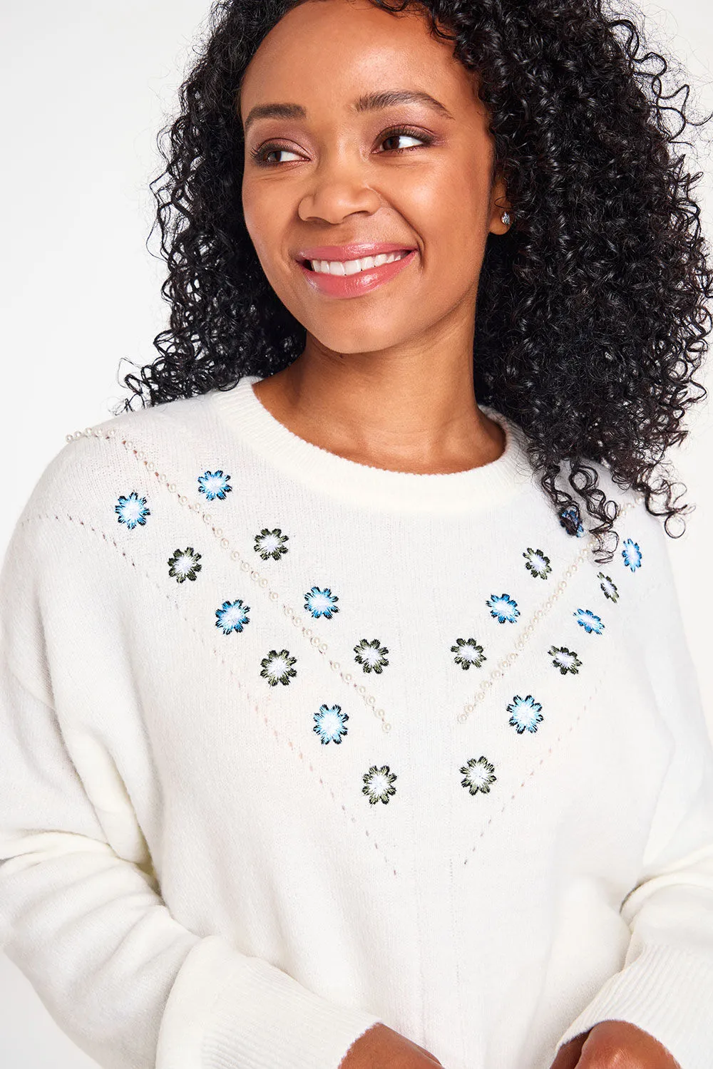 Floral Embroidered Jumper