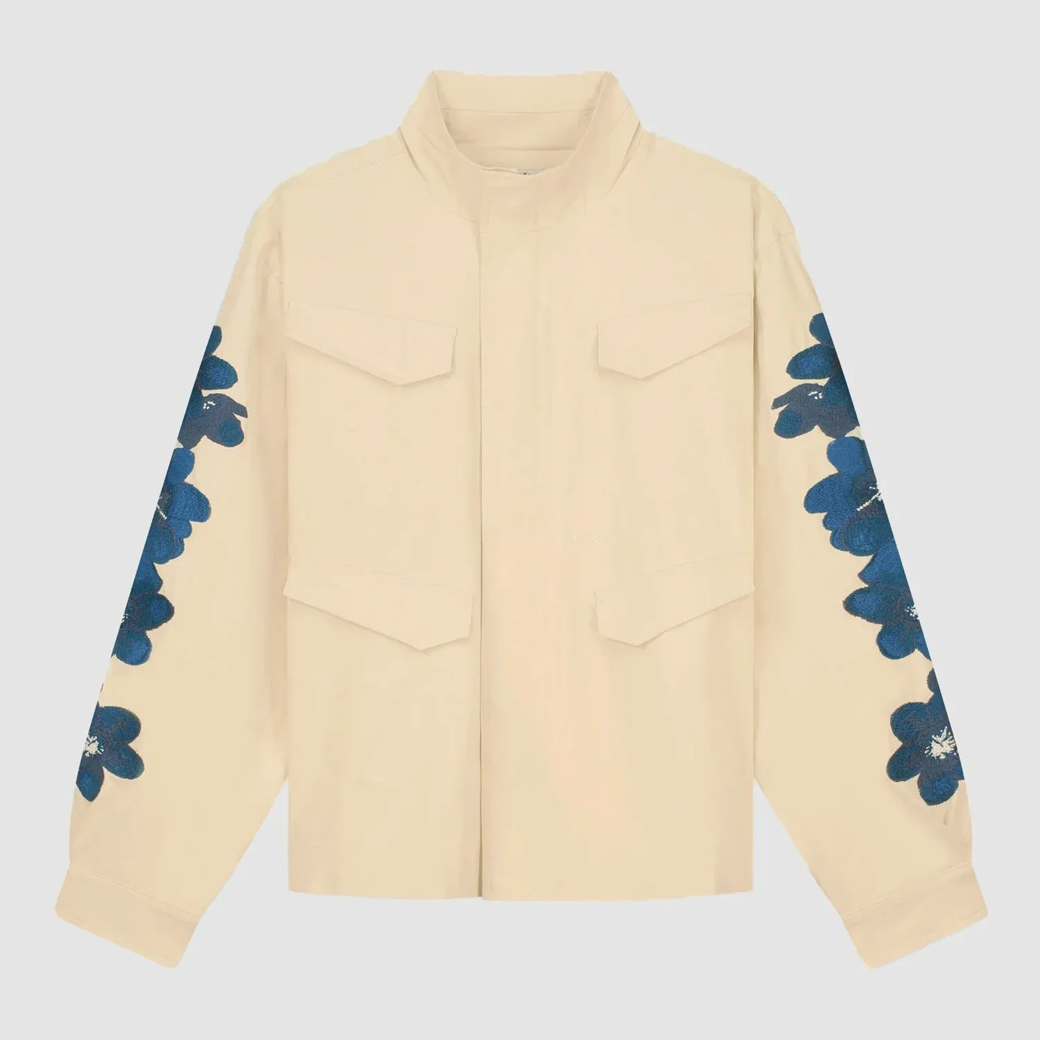 Flower Embroidery Jacket - Cream