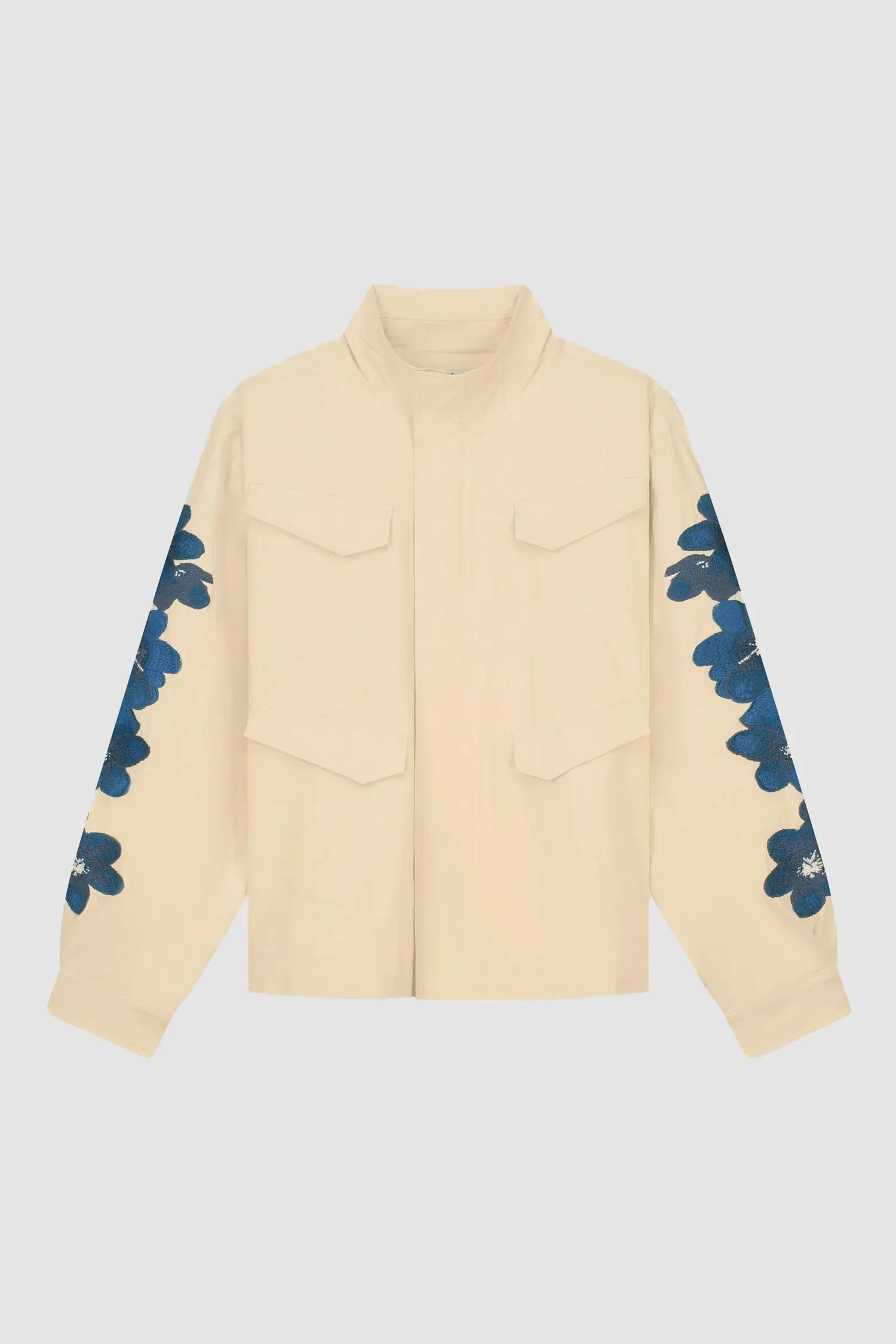 Flower Embroidery Jacket - Cream