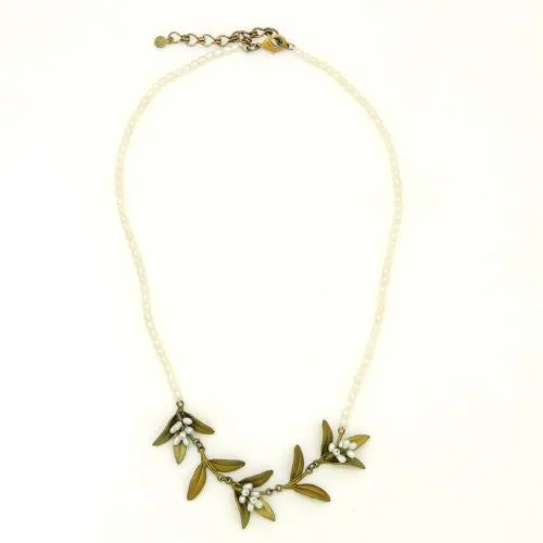 Flowering Myrtle 16 Adjustable Pearl Necklace by Michael Michaud