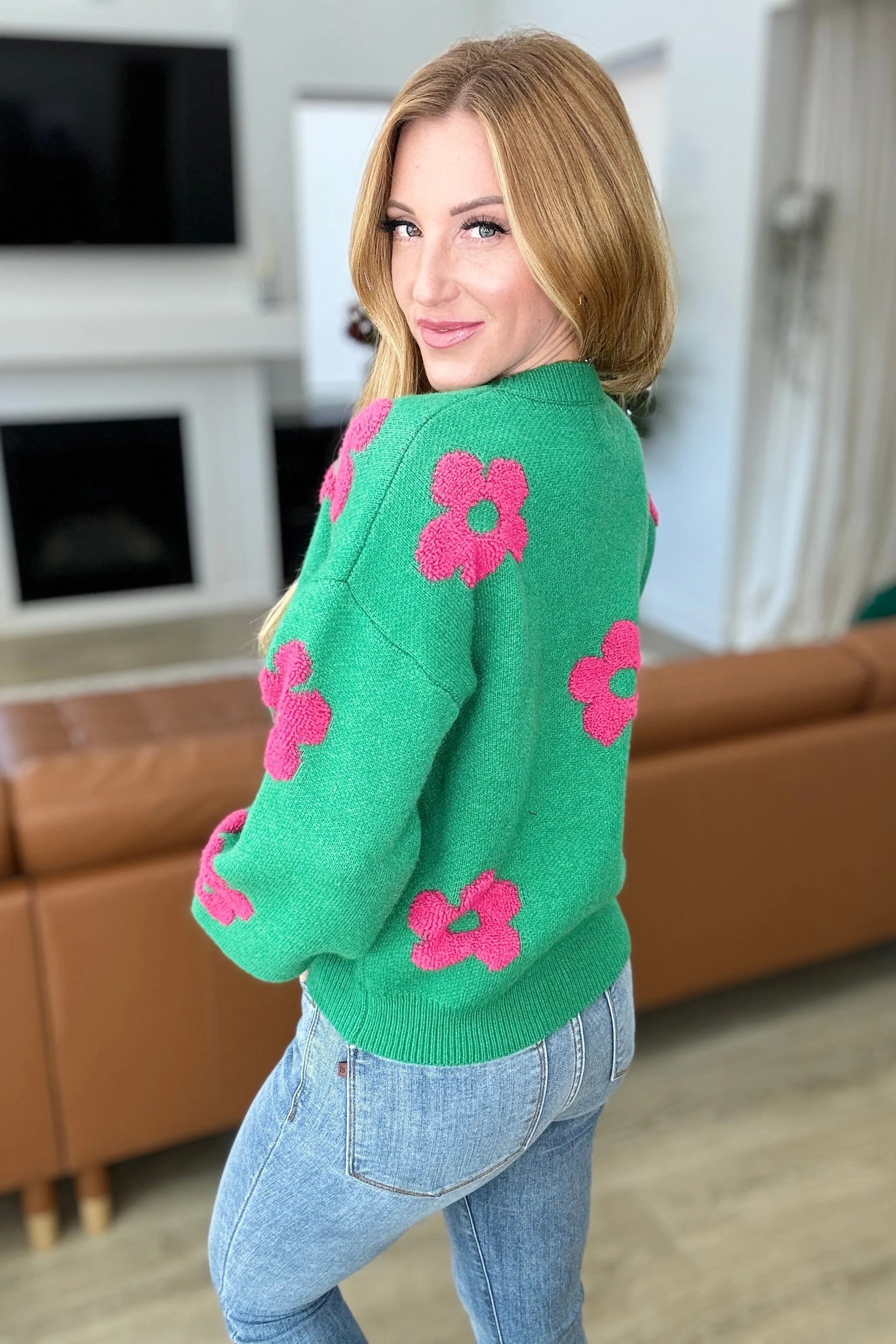 Follow Your Heart Drop Shoulder Sweater