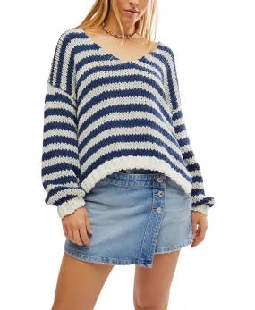 Free People Portland Pullover - Denim Island Combo