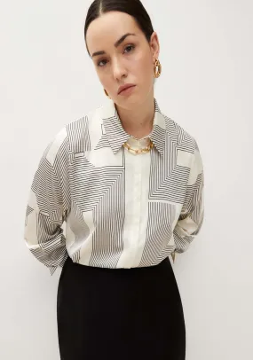 Geometric Print Blouse