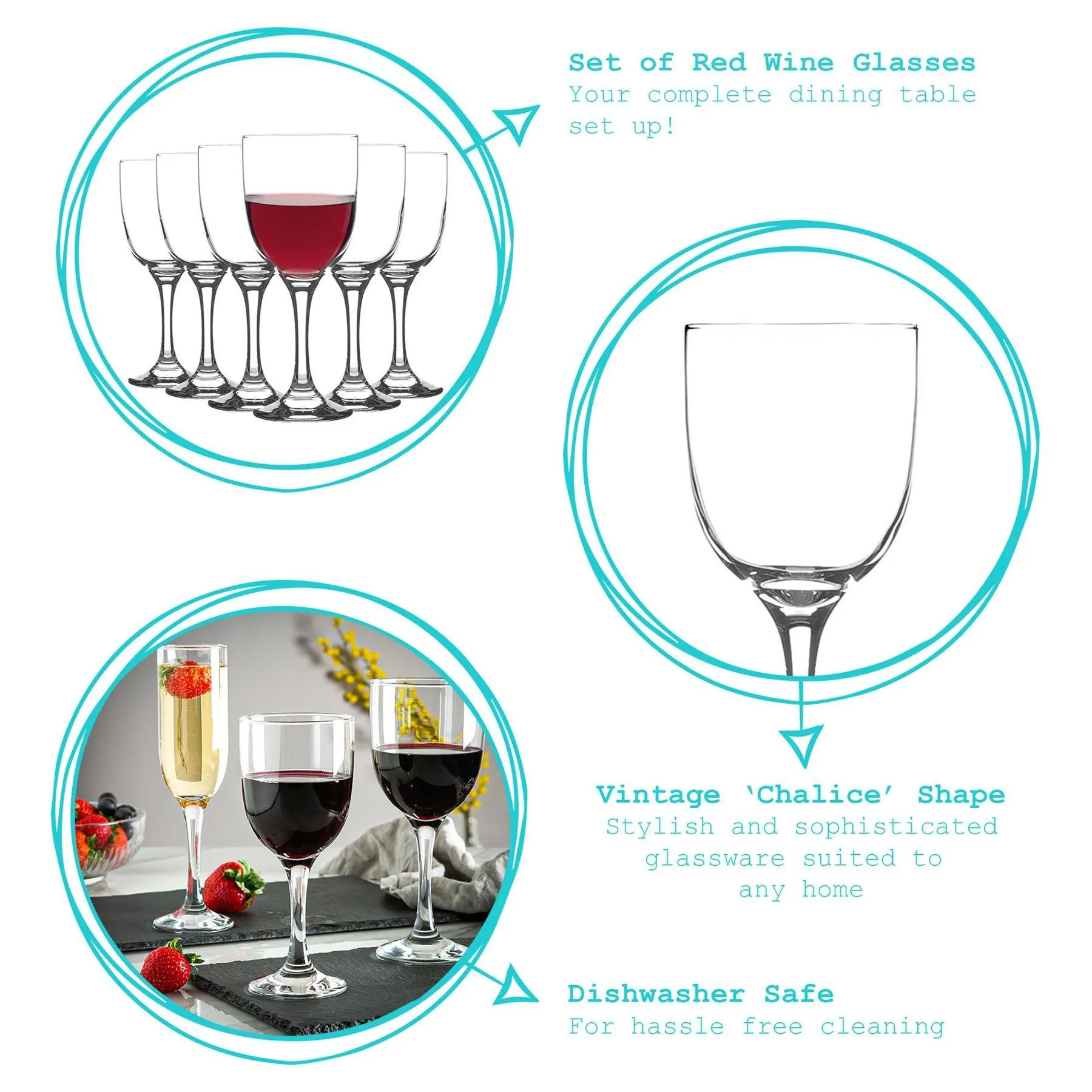 Glassware | Campana Red Wine Glasses - 365ml - Pack of 24 | Argon Tableware