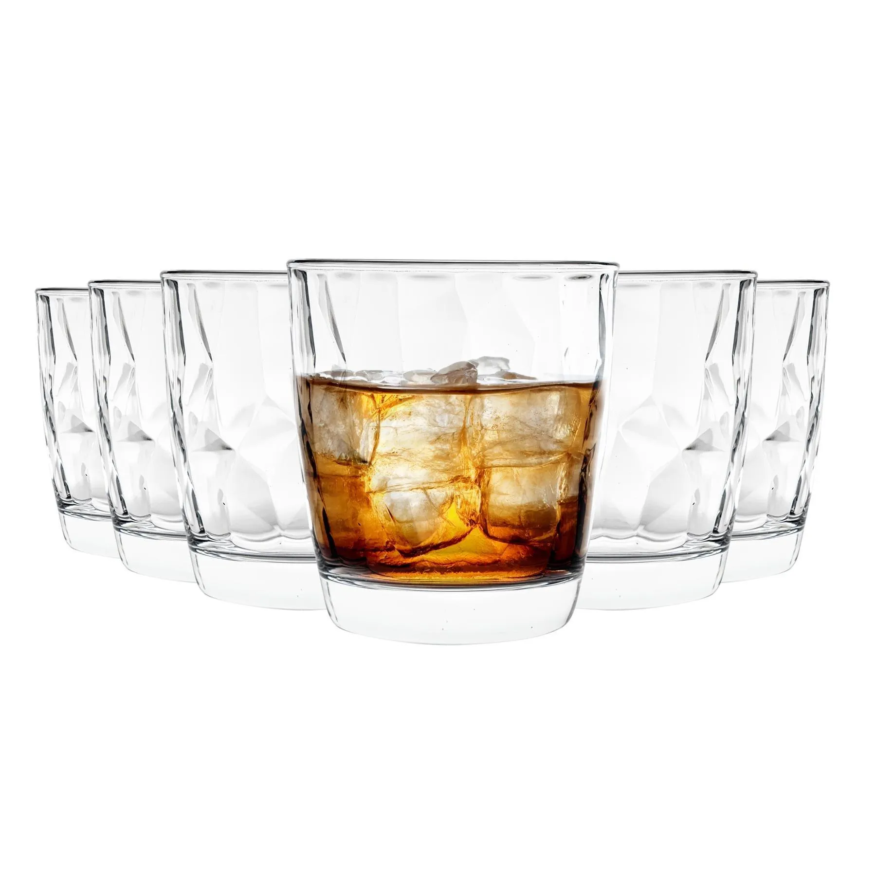 Glassware | Diamond Water Glasses - 300ml - Clear - Pack of 12 | Bormioli Rocco