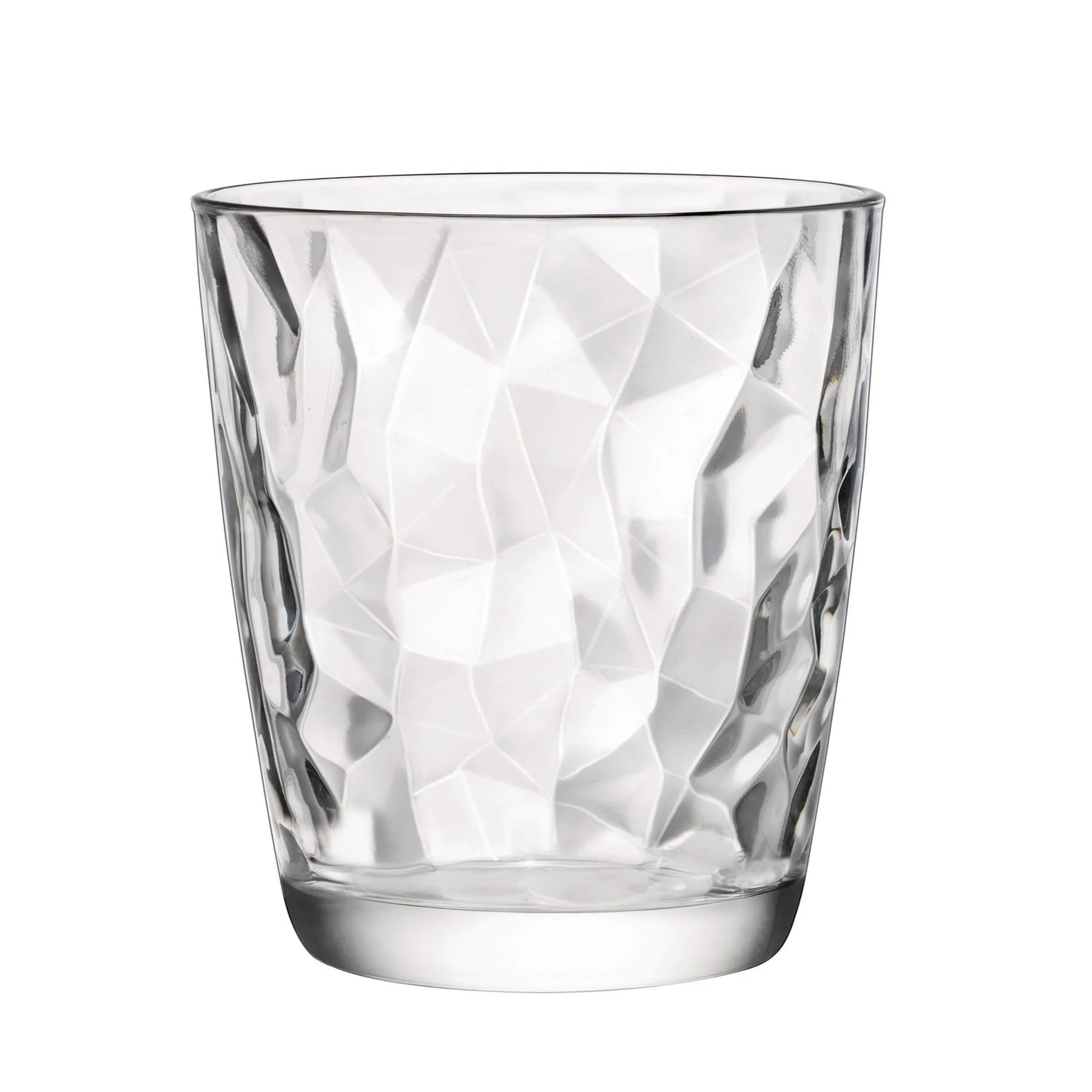 Glassware | Diamond Water Glasses - 300ml - Clear - Pack of 12 | Bormioli Rocco