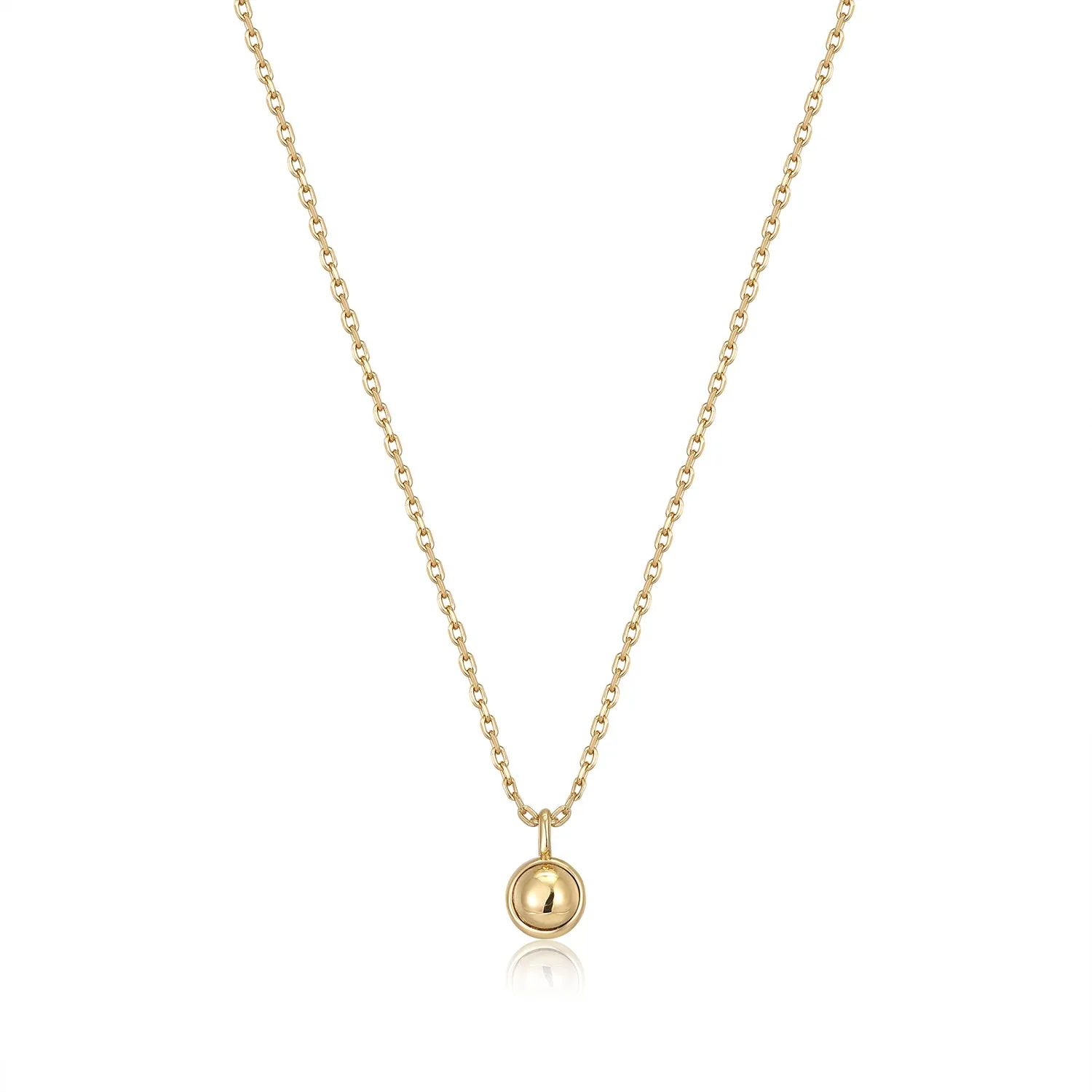 Gold Orb Drop Pendant Necklace