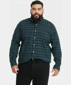 Goodfellow & Co Men's Big & Tall Long Sleeve Plaid Poplin Shirt