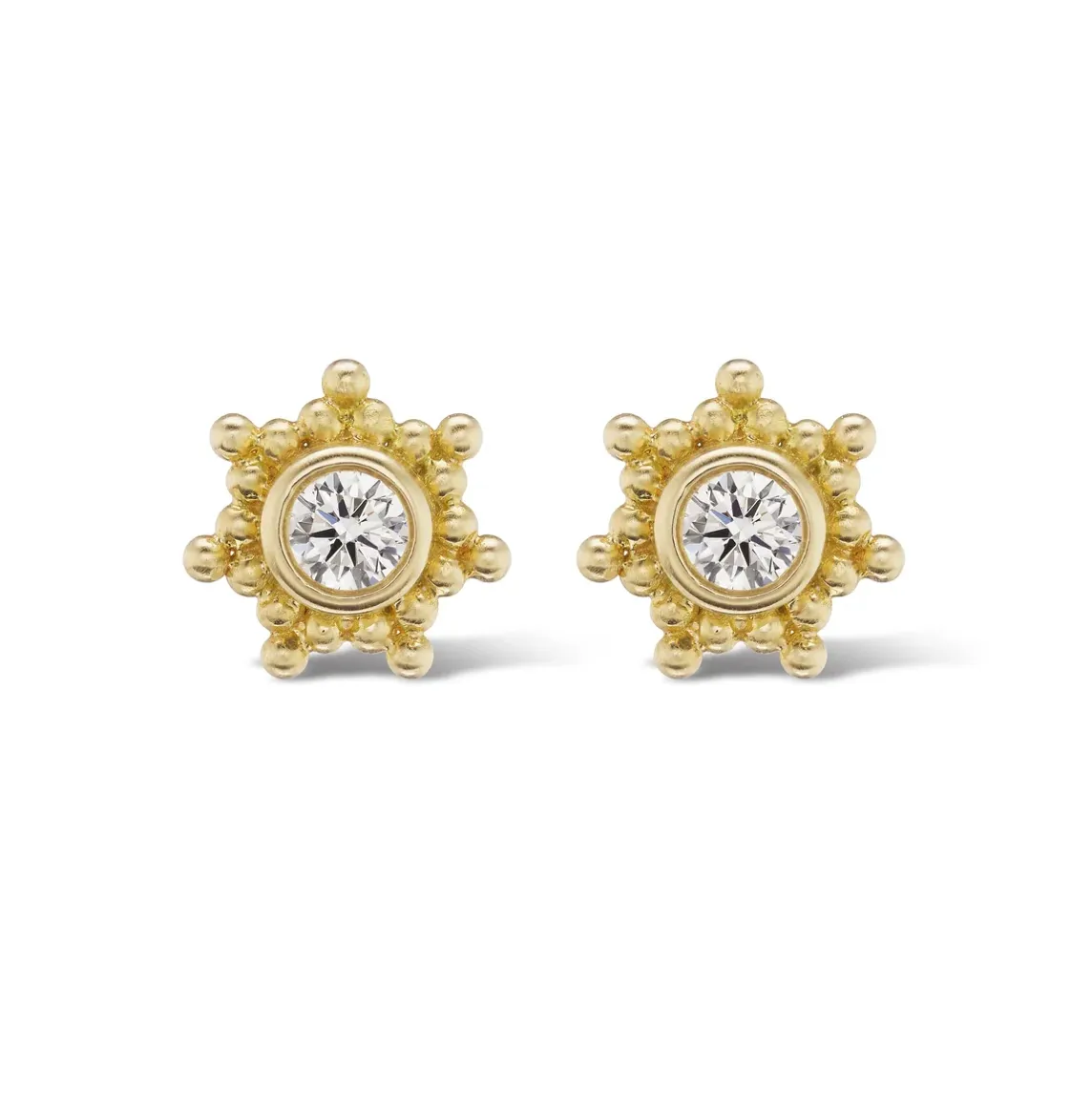 Granium Star Earrings in Diamond