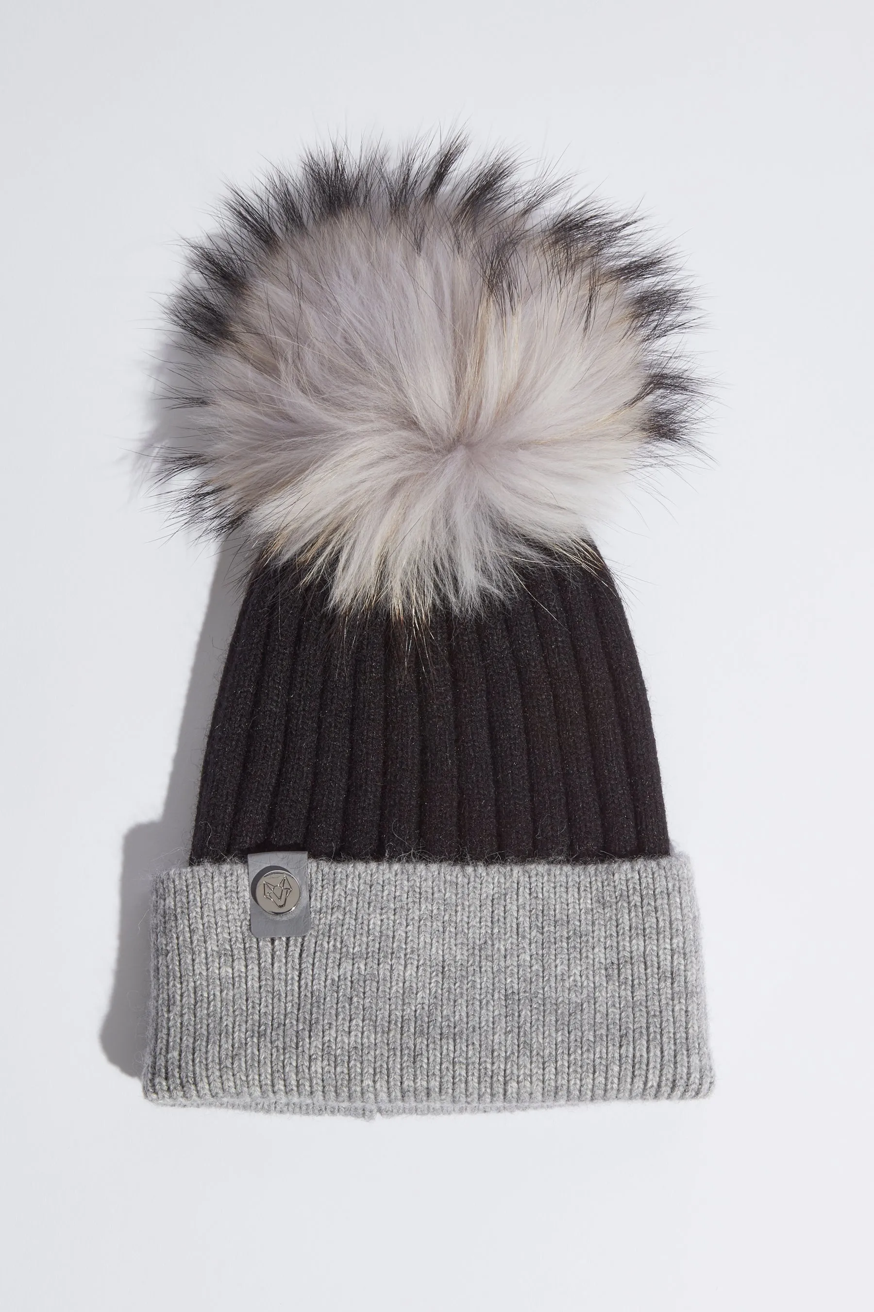 Harley Pom Pom Hat - Black/Grey