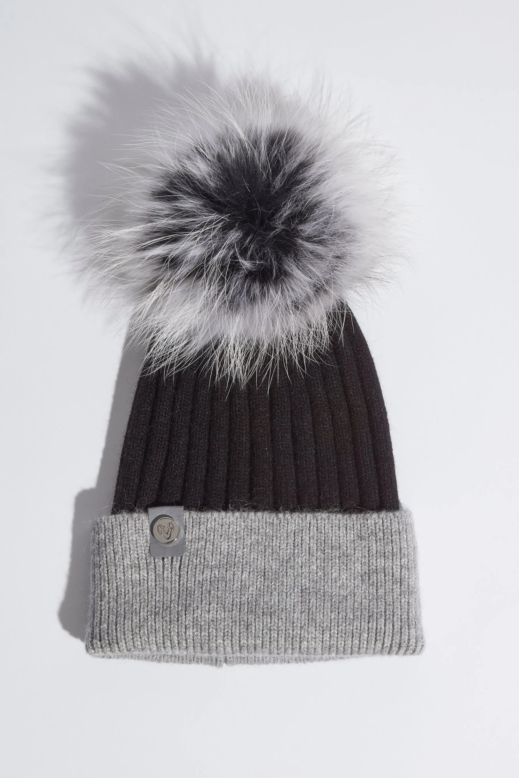 Harley Pom Pom Hat - Black/Grey