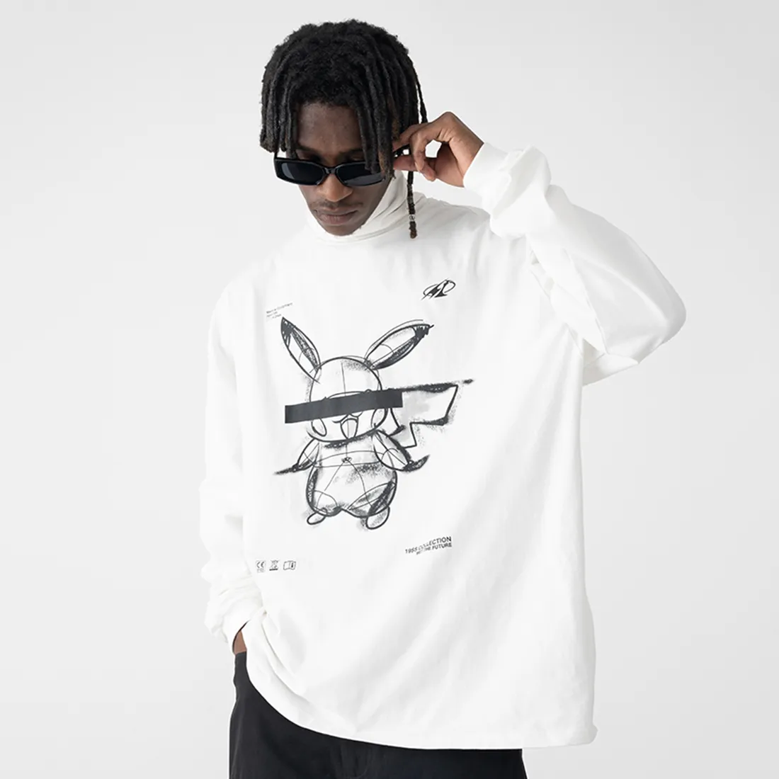 HARSH AND CRUEL  |Crew Neck Unisex Street Style Long Sleeves Cotton