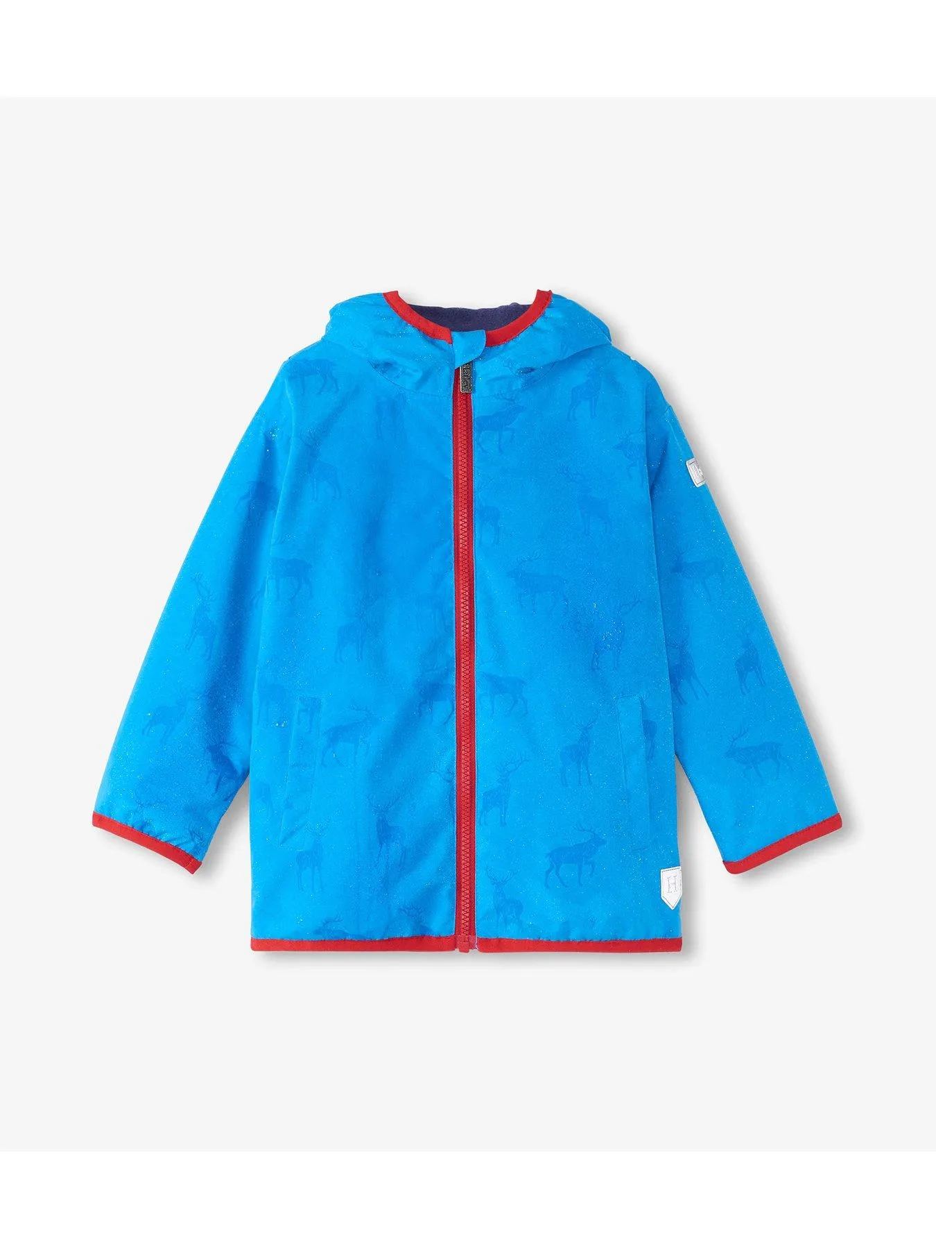 Hatley Boys Blue Elks Colour Changing Soft Shell Jacket