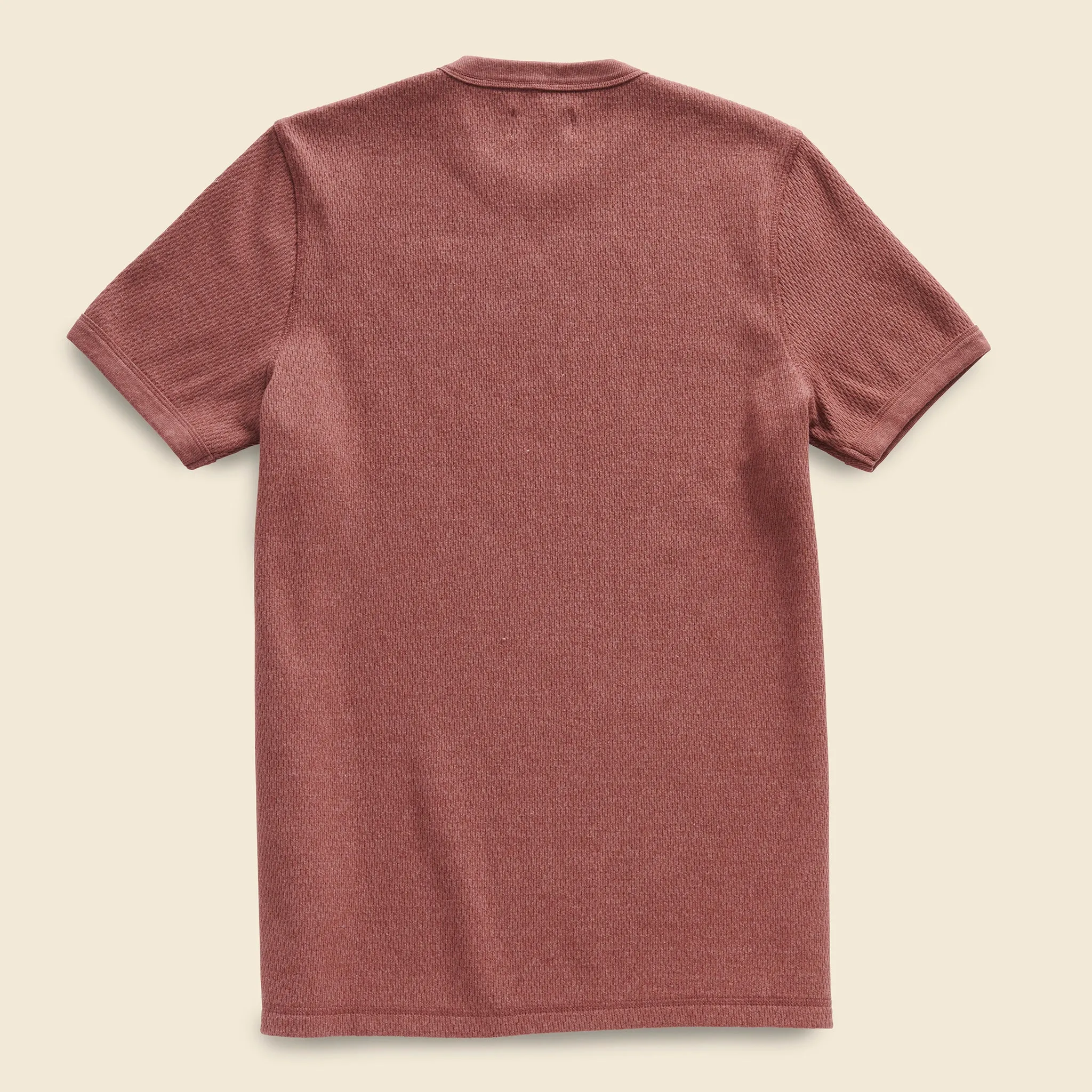 Heavy Bag Waffle Tee - Burgundy