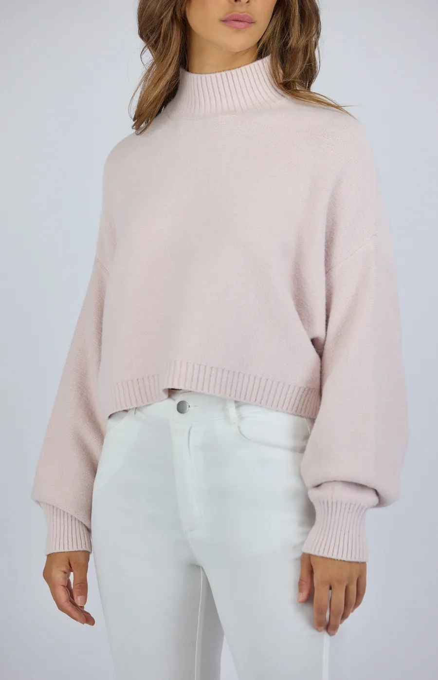 High Neck Cropped Knit (SKN343)