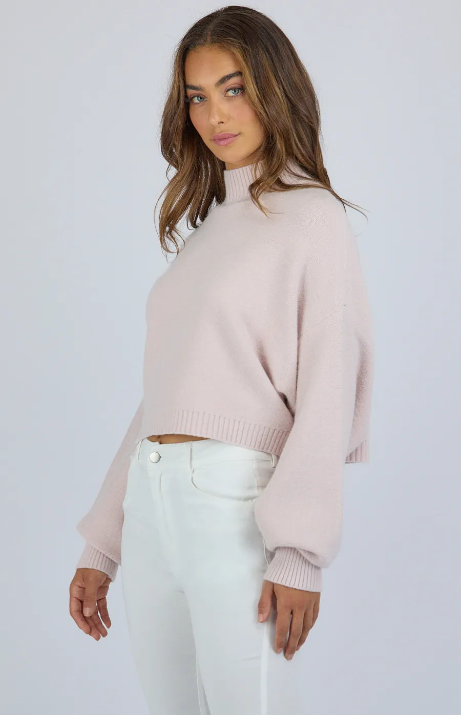 High Neck Cropped Knit (SKN343)