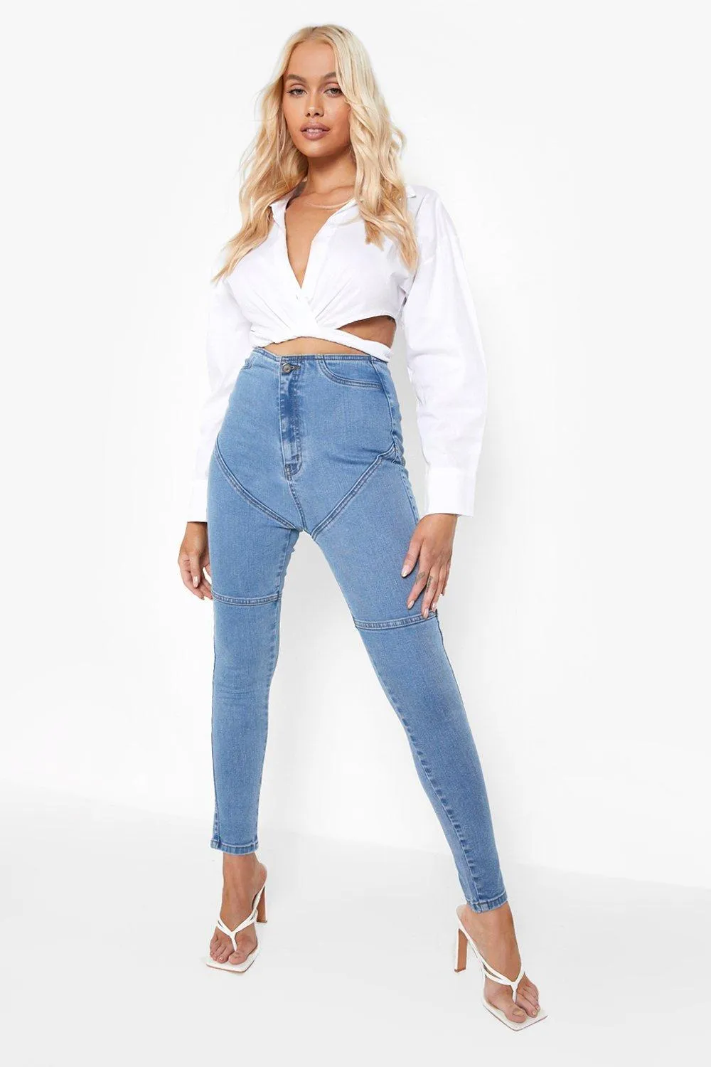 High Waist Contoured Skinny Jeans