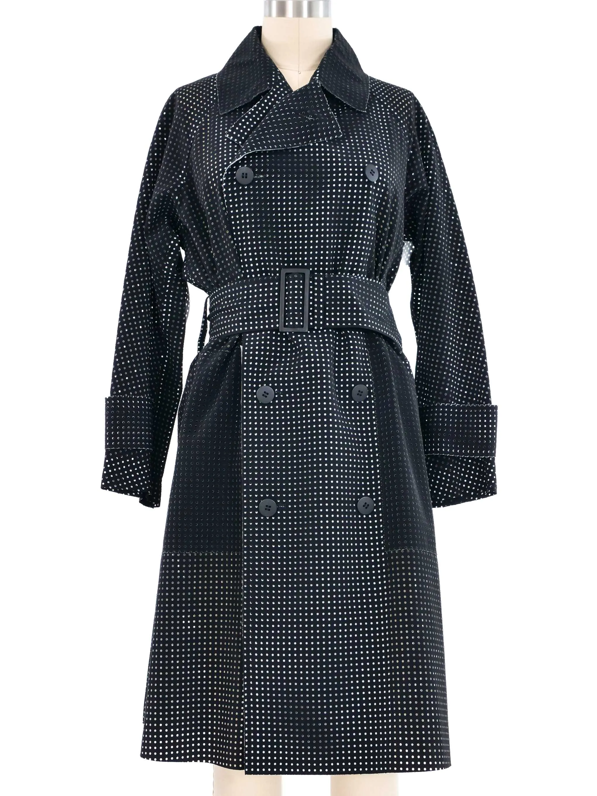 Issey Miyake Perforated Trench Coat