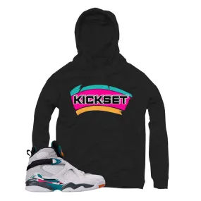 Jordan 8 South Beach Kickset Black Hoodie