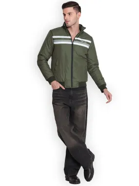 JUMP USA Men Olive Rapid-Dry Solid Sporty Jackets With Hood