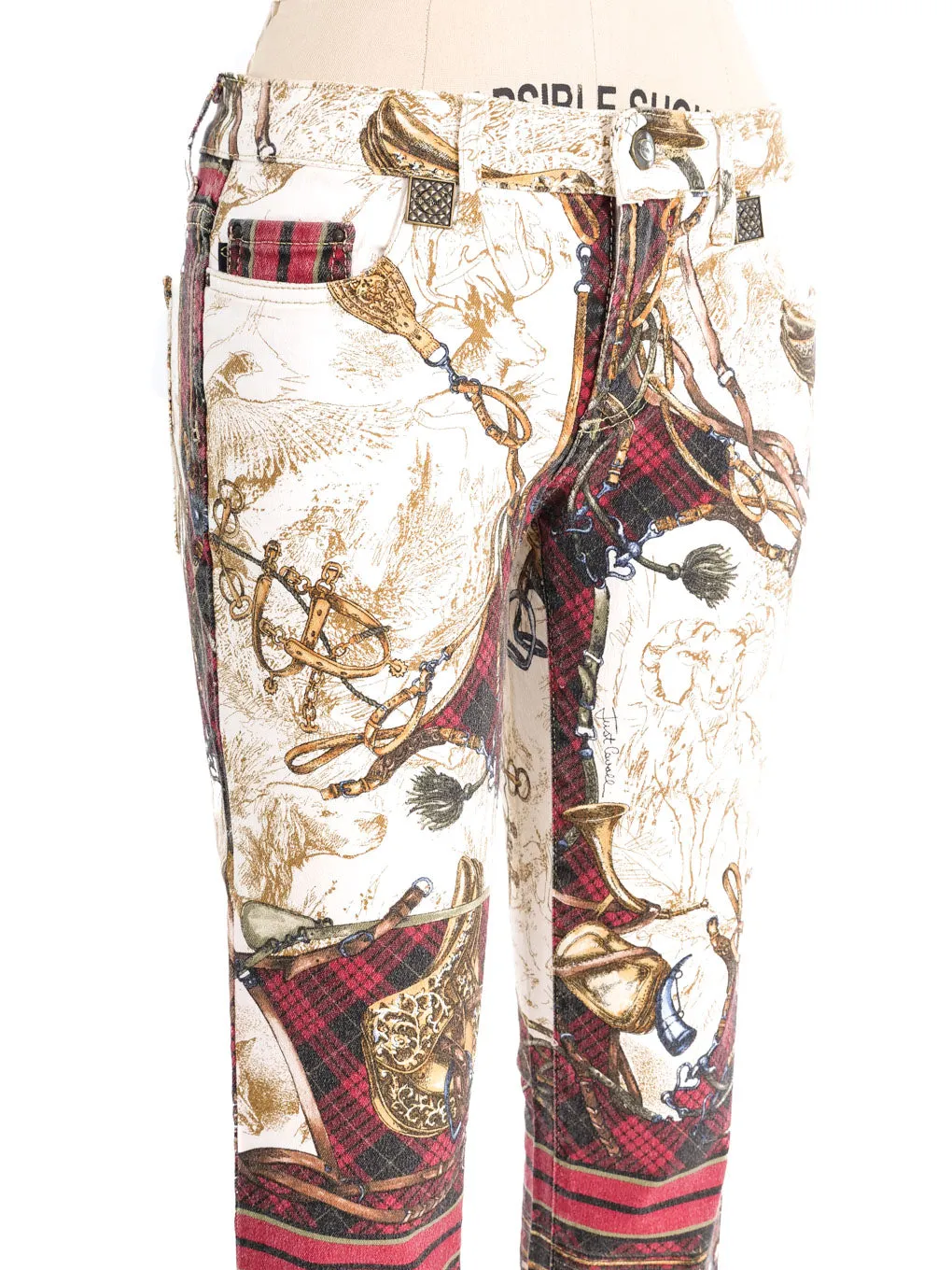 Just Cavalli By Roberto Cavalli Equestrian Print Jeans