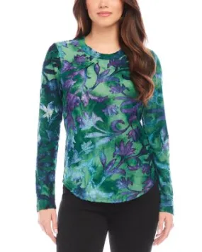 Karen Kane Long Sleeve Burnout Top