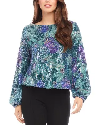 Karen Kane Sequined Top