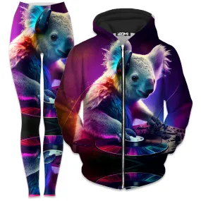 Koala Beats Zip-Up Hoodie and Leggings Combo