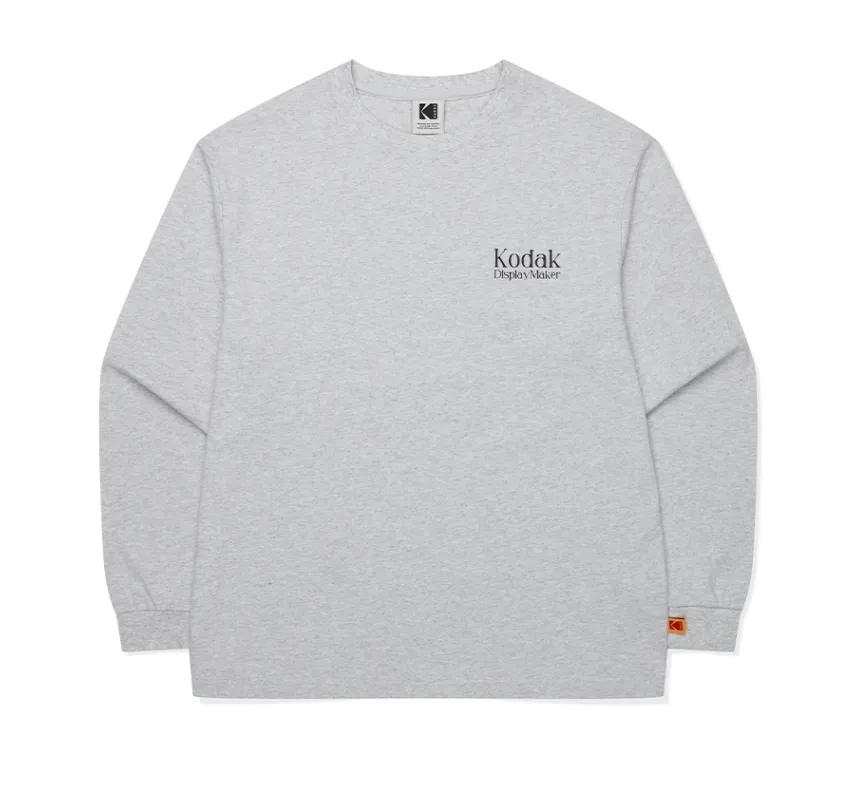 KODAK  |Unisex Street Style U-Neck Long Sleeves Plain Cotton