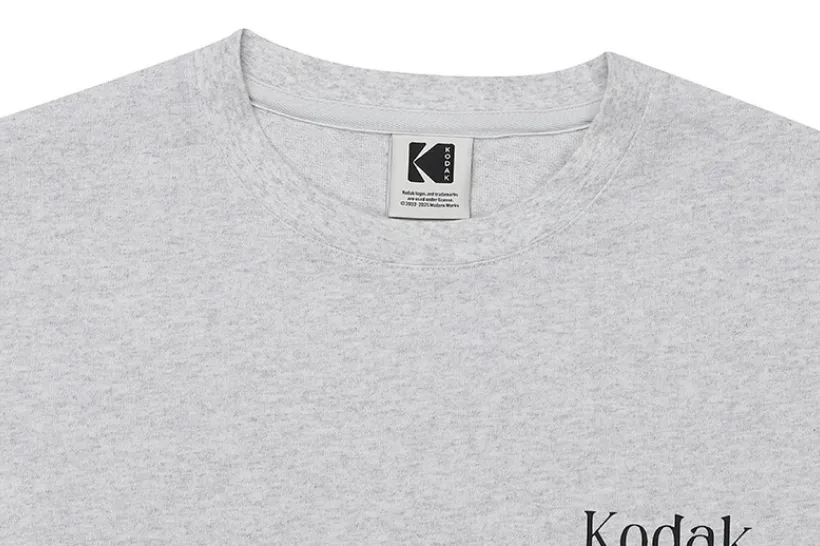 KODAK  |Unisex Street Style U-Neck Long Sleeves Plain Cotton