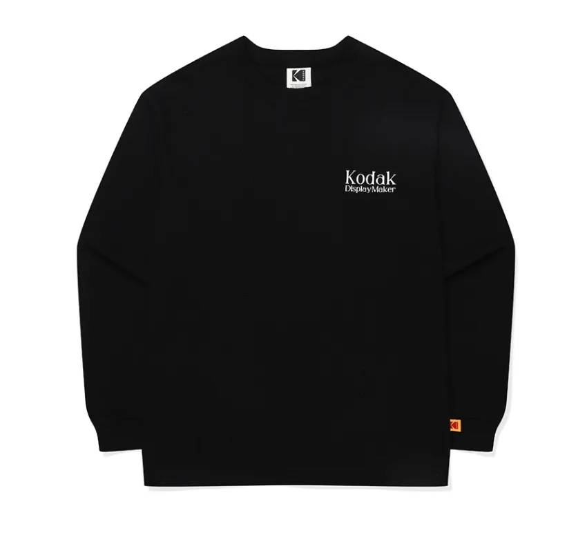 KODAK  |Unisex Street Style U-Neck Long Sleeves Plain Cotton