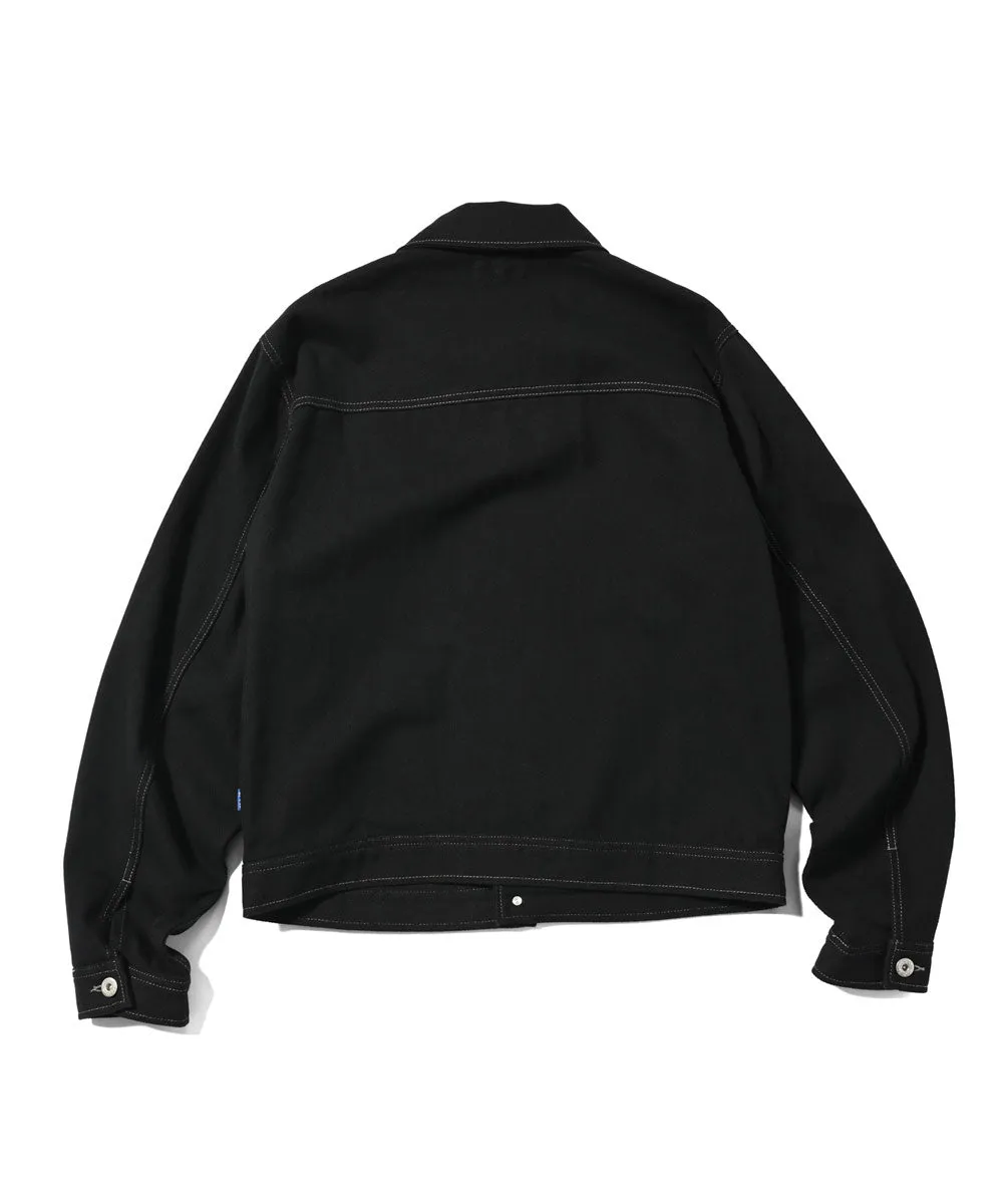 Lafayette Cotton Twill Trucker Jacket Black