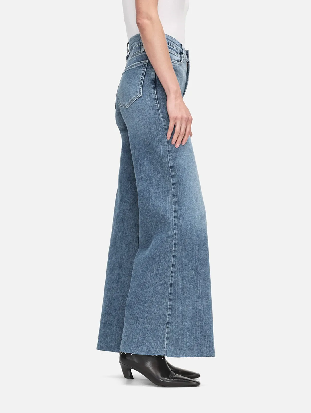 Le Palazzo Crop Raw Fray - Daphne Blue