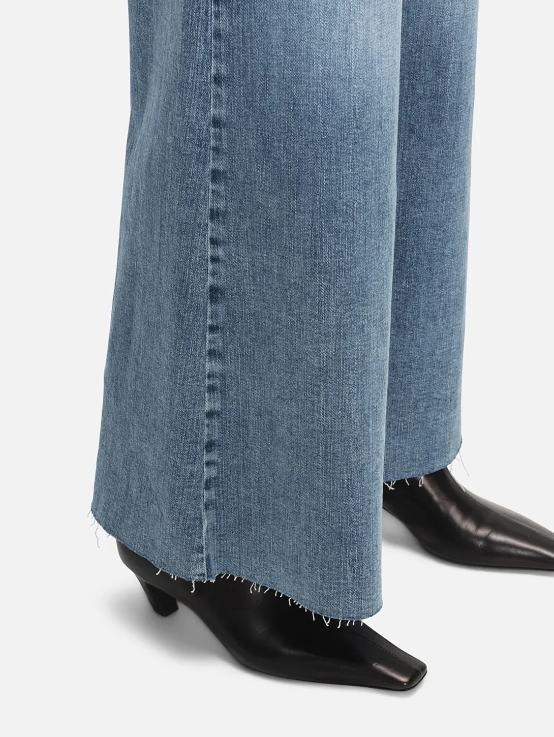 Le Palazzo Crop Raw Fray - Daphne Blue