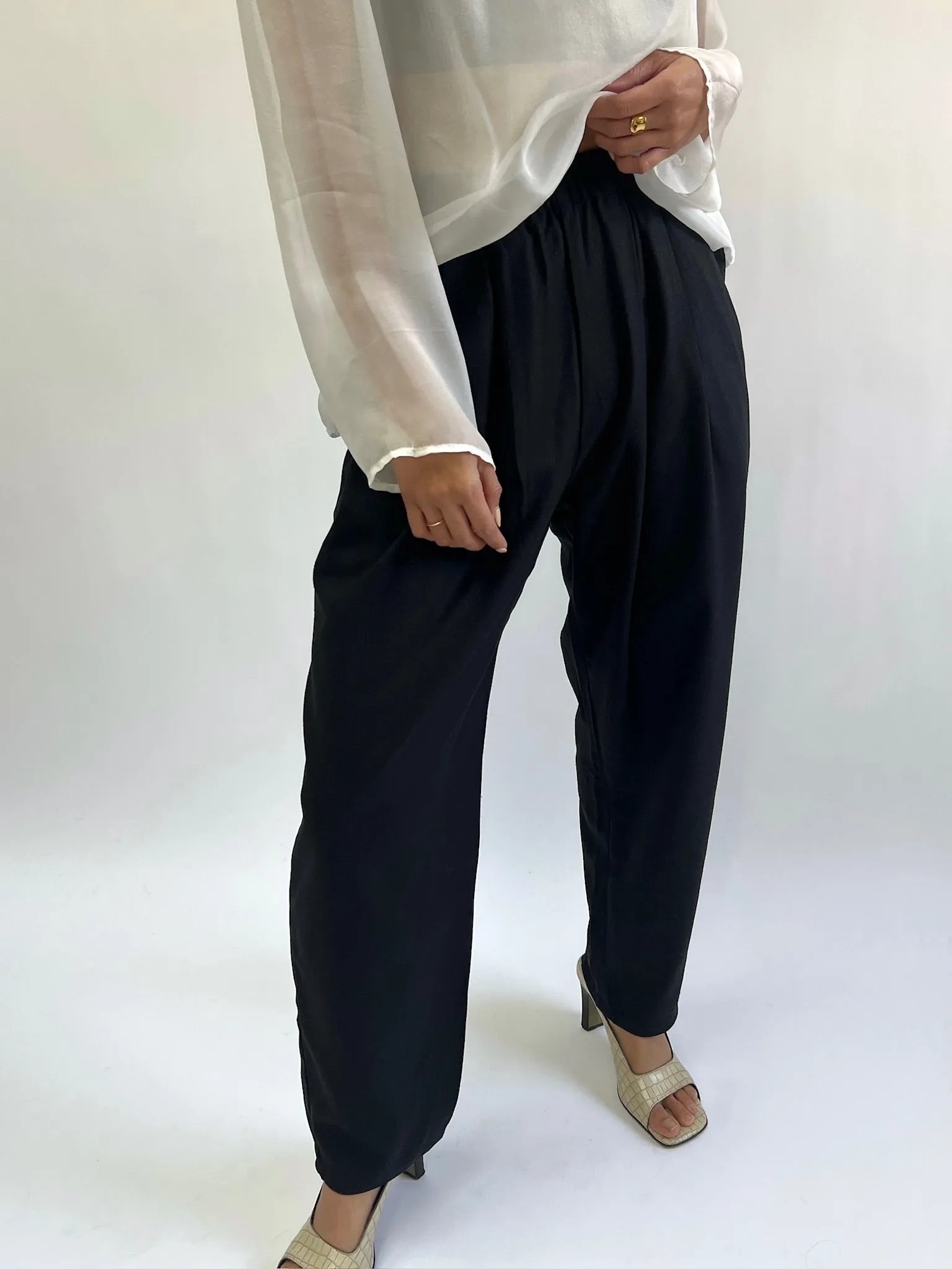 Lena Silk Herringbone Pant