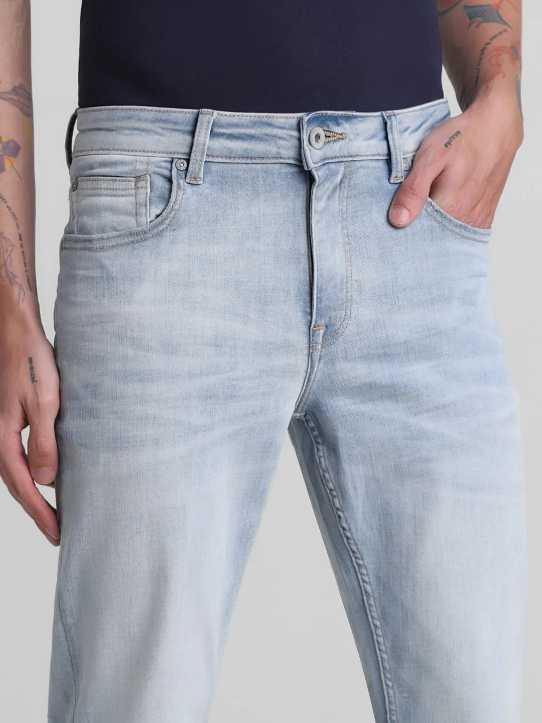 Light Blue Low Rise Glenn Slim Fit Jeans